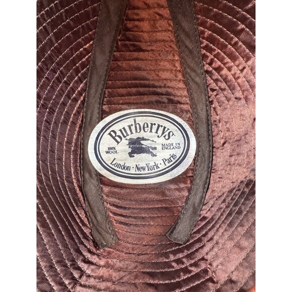 Men's Burberrys Tweed Fedora Bucket Hat 100% Wool  Size 7 1/8 - Picture 7 of 11